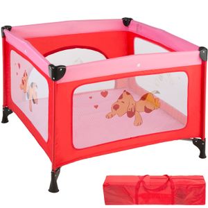 TecTake Parc Bébé Pliant 105x105x78cm - Lit Parapluie Avec Matelas Et Sac - Motif Animaux - Marron