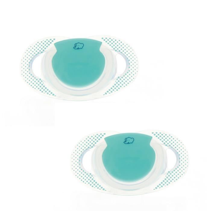 BEBE CONFORT Sucette Natural Physio Silicone 6/18m x2 Turquoise