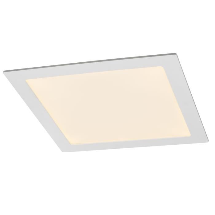 Spot encastrable LED en Plastique 3,8x30x30 cm Blanc