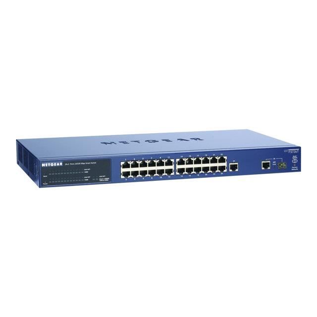 Commutateur Ethernet Netgear ProSafe FS728TP 24 Ports Gerable - 28 x RJ-45 - 2 x Slots d'extension - 10/100/1000Base-T - Bureau