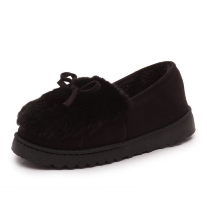 Chaussures rose Femme Peluche Chaussure Noir Épaisé xz065rouge37 Hiver Fond Ylg jaune vqR1rvw