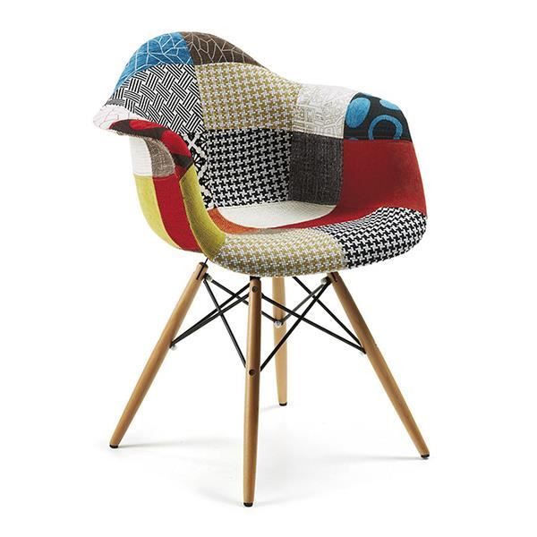 fauteuil patchwork multicolore