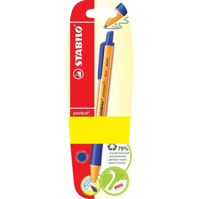 STABILO pointball - stylo-bille - bleu