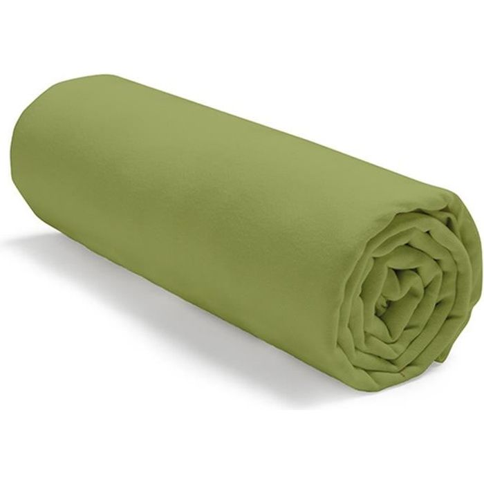 TODAY Drap housse jersey 100% coton - 140x190 cm - Bambou