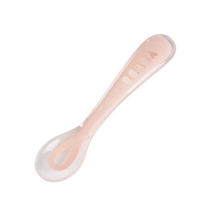 BEABA Cuillere 2eme age soft en silicone-pink