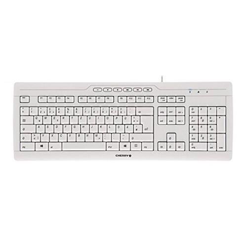 CHERRY Clavier Stream 3.0 - Filaire - QWERTY International - Port USB - Gris