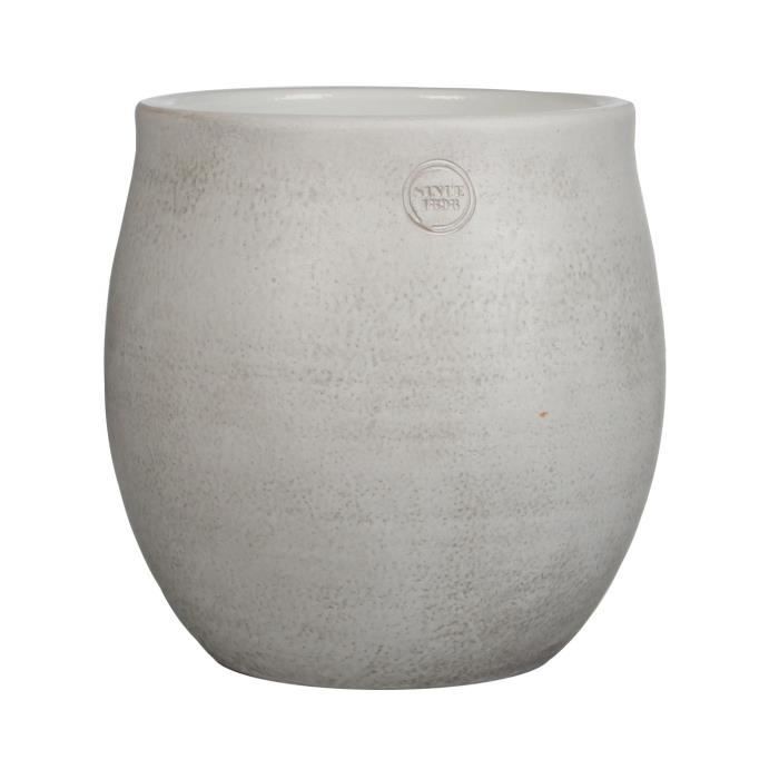 MICA Cache pot rond intérieur Elsie - Blanc - 30 xØ29 cm
