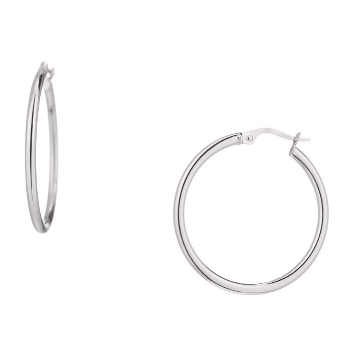 Les Bijoux d'Emma - Créoles Fil Rond - OR 9CT