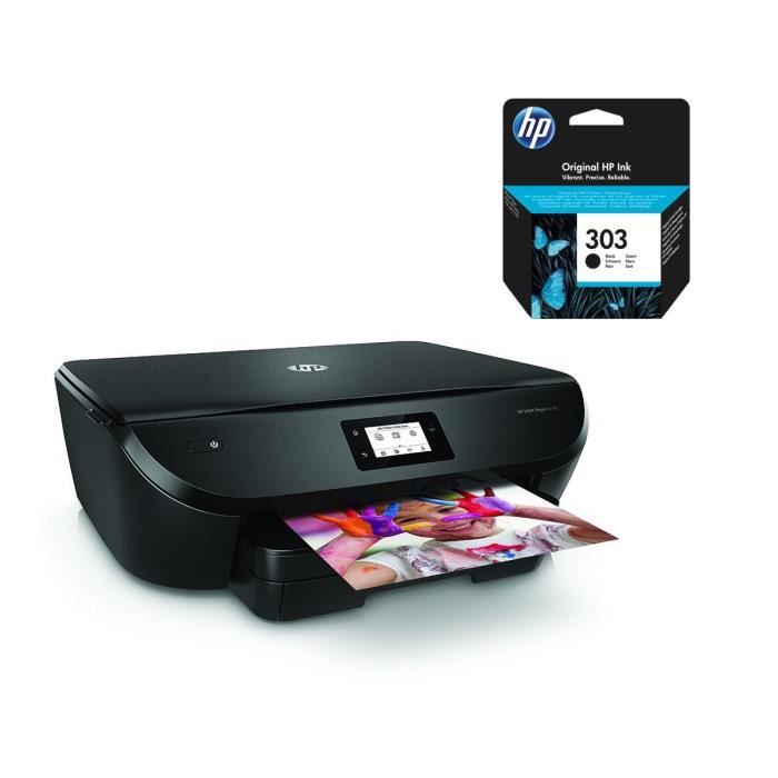 HP Imprimante Tout en un Envy Photo 6230 + Cartouche d'encre 303 authentique noire