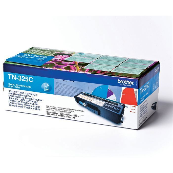Brother D39origine Brother HL 4140 CN toner TN 325 C cyan 3 500 pages 347 centimes par page remplace toner TN325C pour Brother HL 4140CN