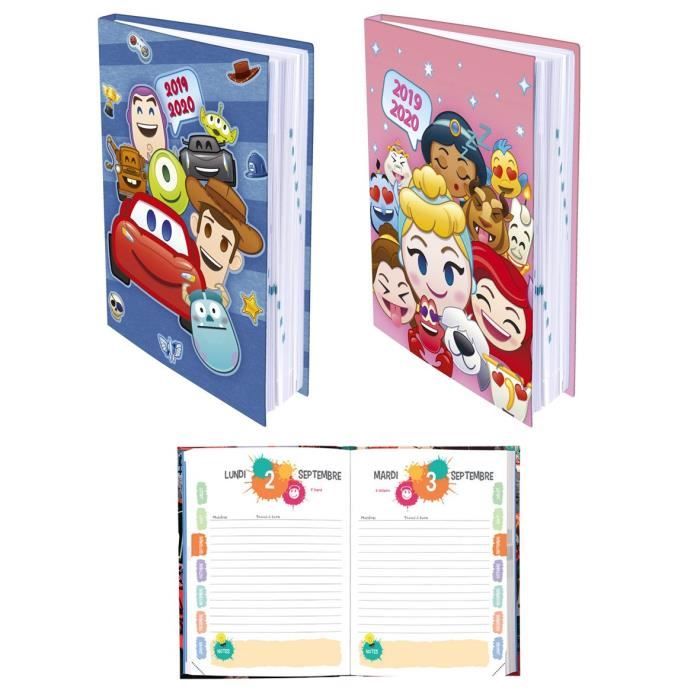 EMOJI - Disney Classiques - Agenda scolaire 320 pages - 1 jour par page - 120 x 170 mm - Couverture souple pelliculée 2 visuels