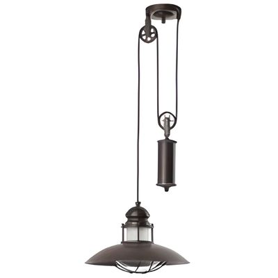 Métalamp; Verre Brun Winch Patiné Faro Montebaisse Ø35cm Suspension UpGSMVzq