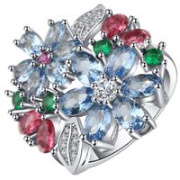 BAGUE - ANNEAU SMILE YKK Bague Fleur Femme Argent 925 Anneau Fant BAGUE - ANNEAU SMILE YKK Bague Fleur Femme Argent 925 Anneau Fant