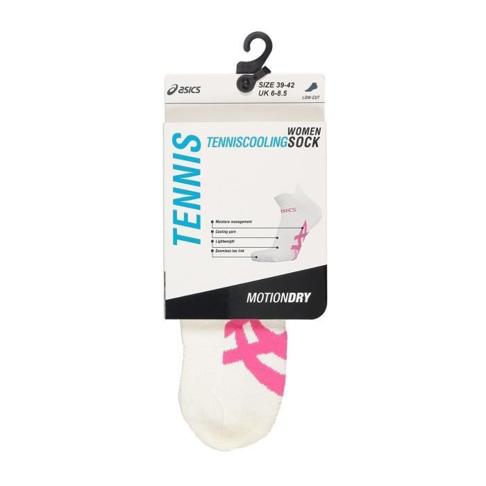 ASICS Chaussettes Running Tennis Cooling - Mixte - Blanc