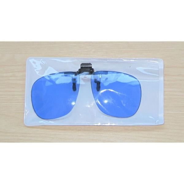 Clip lunettes VITAEASY verres teintes bleues - Spéciales TV et ordinateur - Livrés sous étui plastique