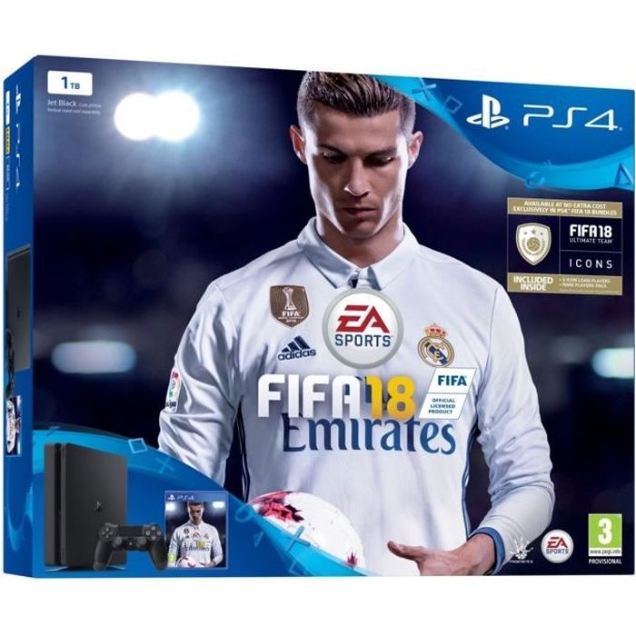 Nouvelle PS4 Slim 1 To + FIFA 18 Jeu PS4