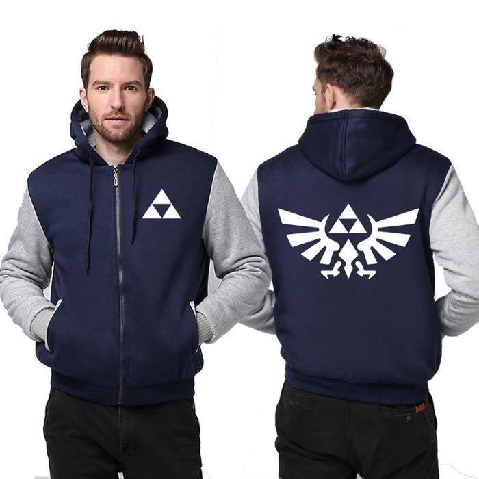 Légende Taille Masculin Hommes De Vêtement Hoodies Homme Impression Noir Grande Zelda Manteau HBwqt0nvB