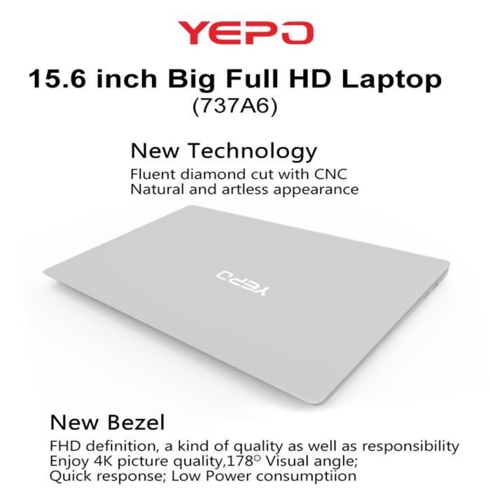 Ordinateur portable de travail YEPO 737A6 15,63