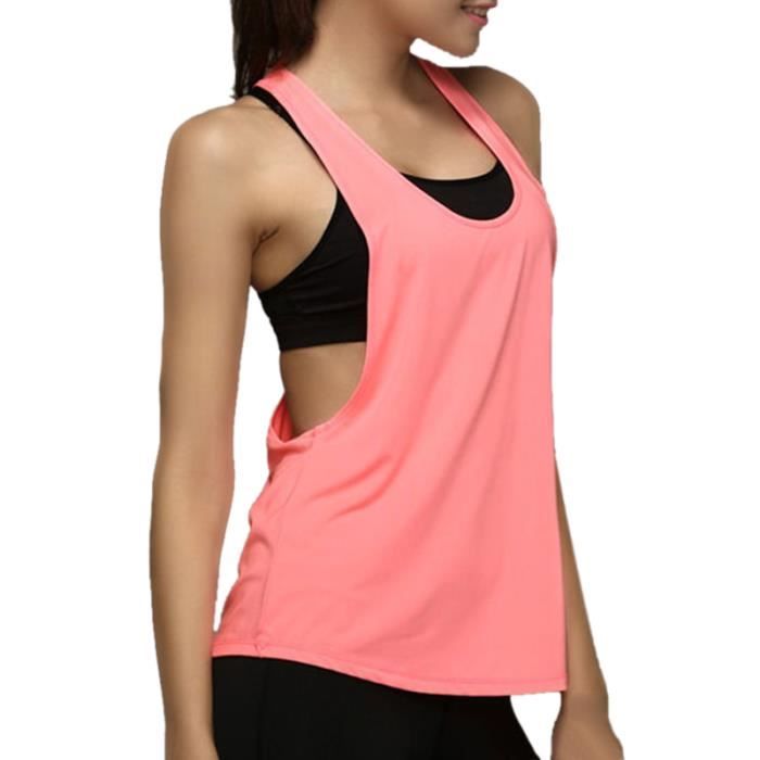 Débardeur De Sport Femme Taille L - Noir Et Blanc - Occasion Très Bon état