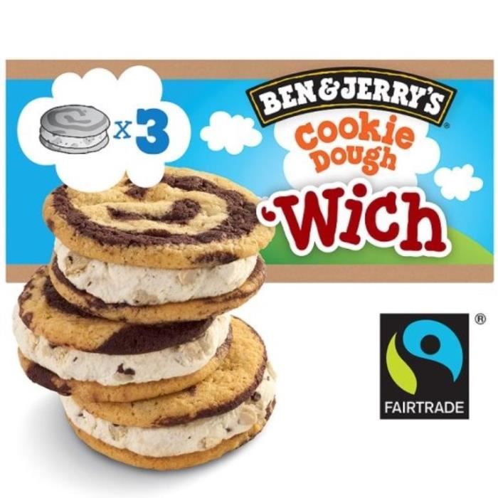 Ben & Jerry's Cookie dough wich 195g Achat / Vente crême glacée sorbet Ben&Jerry's cookie