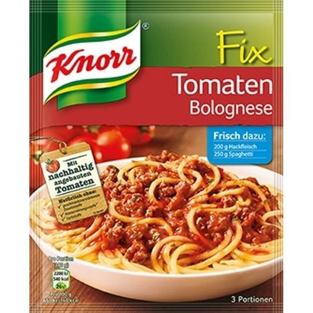 Knorr Fix Tomates Spaghetti Bolognaise 5 x 47g Achat / Vente sachet