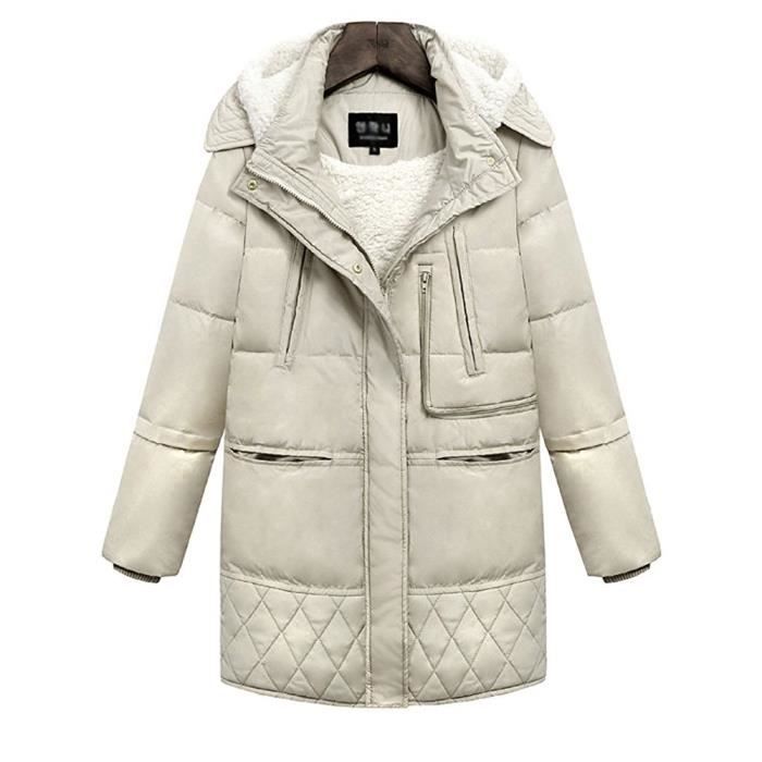 Avec Chaud Femme Veste Minetom Capuche Peluche Manteau Hiver 8NOv0wmn