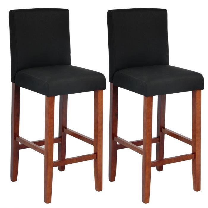 110cm,noir Tabouret X chaise Pieds En De Bar Repose Lin41 2 Dossier Avec Woltu Massif 43 Bois tCsdBorQxh