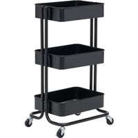 DESSERTE - BILLOT IRON Desserte métal L 51,5 cm - Noir laqué DESSERTE - BILLOT IRON Desserte métal L 51,5 cm - Noir laqué