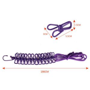 LAVE-LINGE SÉCHANT getek Voyage Corde à Linge avec 12 Pinces VioletVi