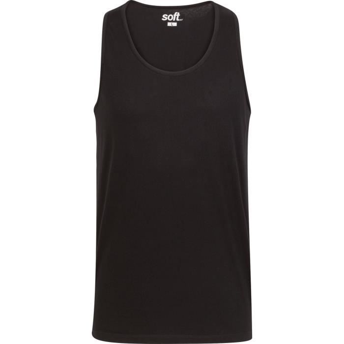 SOFTWR Débardeur Uni - Homme - Noir