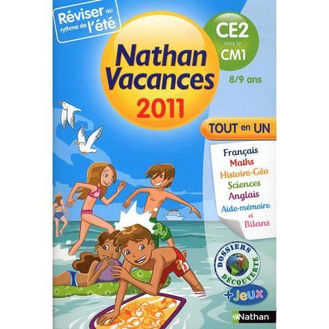 SCOLAIRE   ETUDIANT NATHAN VACANCES; du CE2 vers le CM1 ; 8/9 ans (