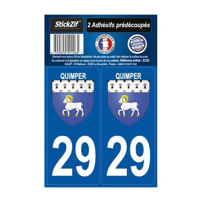 STICKZIF 2 Autocollants City 29 Quimper SC29