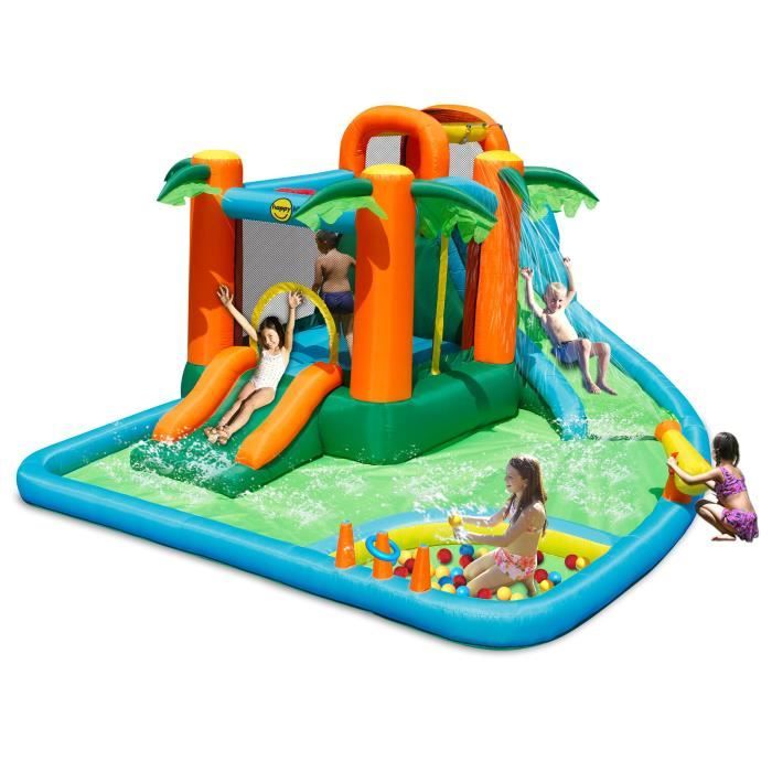 JURATOYS Aire De Jeux Gonflable L'Oasis 7 En 1