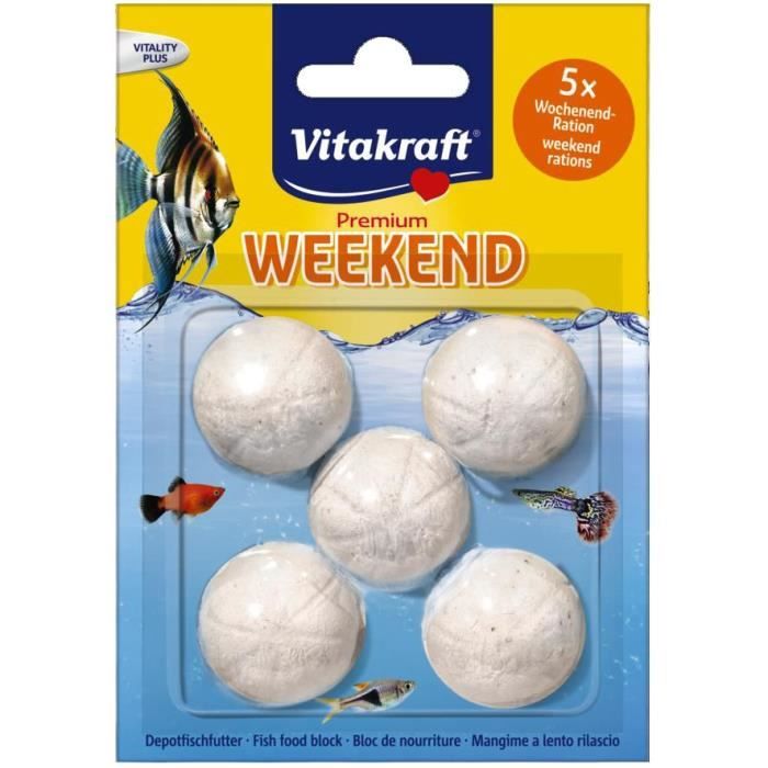 VITAKRAFT Bloc Week-End P/5 - Blanc - Pour poisson