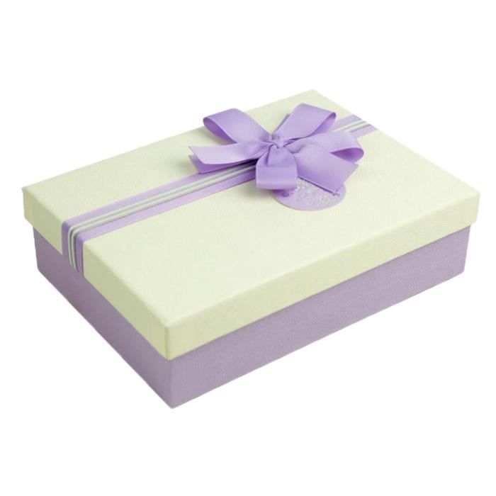 boîte cadeau en carton pourpre avec couvercle pour mariage d