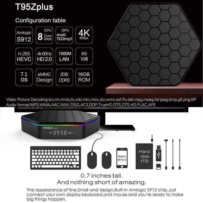 T95Z Plus 2G+16G TV Box Android 7.1 Amlogic S9121