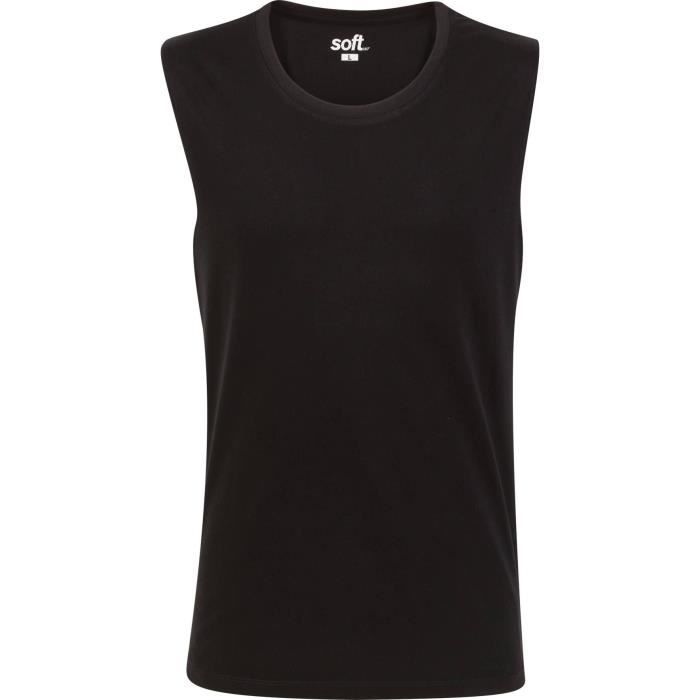 SOFTWR Débardeur Col Rond - Homme - Noir