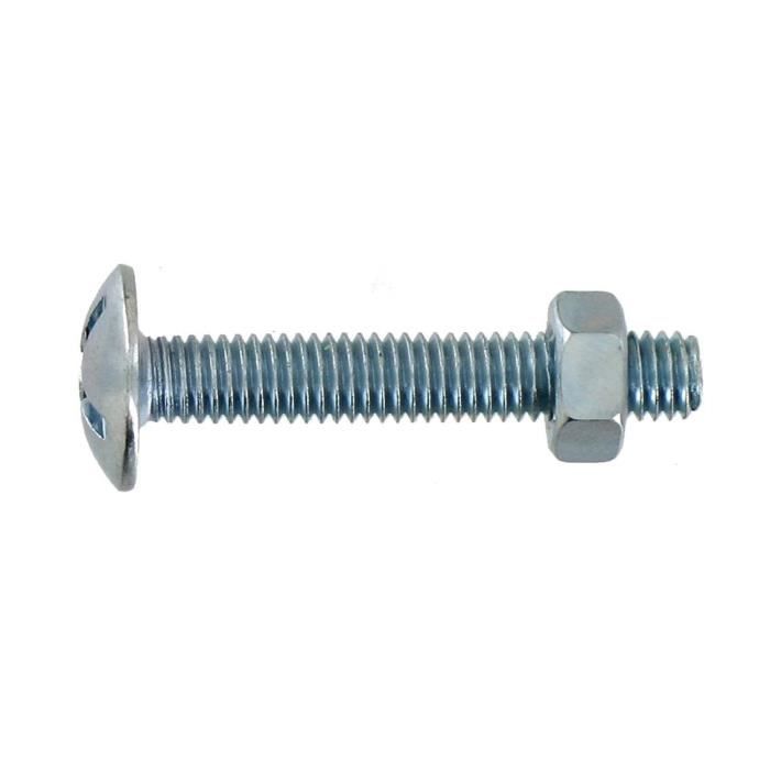 Lot de 3 Boulons poêliers - Ø 8 x 80 mm - Acier zingué