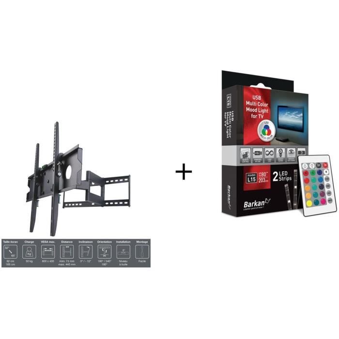 INOTEK PRO M1 3265 Support mural + BARKAN L15 LED Pour TV