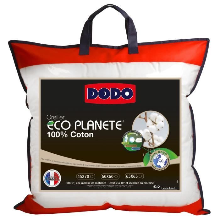 DODO Oreiller ECO PLANETE 60x60 cm blanc