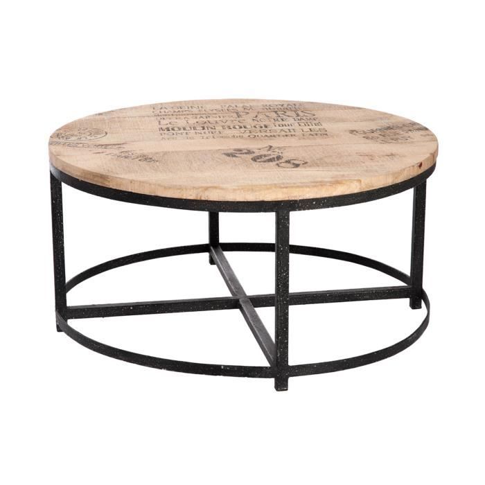 table basse ronde bois