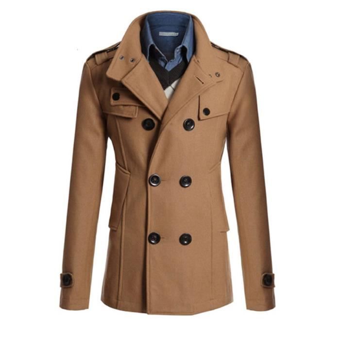 Pardessus Homme Pardessus coupe cocon en laine ... Bronzer ...