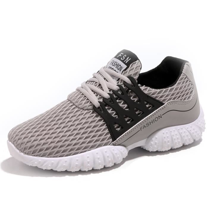 Maille Saisons Classique Mocassins Course Confortable Noir rouge Respirant De Léger Casual Mode gris Quatre En Chaussures Sport Hommes 0U6pEE