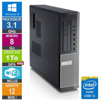 PC de bureau Dell Pc dell optiplex 790 dt i5-2400 3.10ghz 8go/1to ssd wifi w10