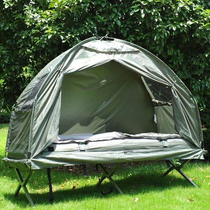 4 en 1 tente surélevée avec lit de camp pliable Prix pas