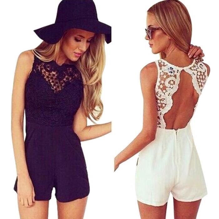 ete femmes sexy celeb dentelle combishort party