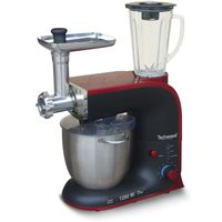 ROBOT DE CUISINE TECHWOOD TRP-1267 Robot pâtissier - Rouge et Noir ROBOT DE CUISINE TECHWOOD TRP-1267 Robot pâtissier - Rouge et Noir