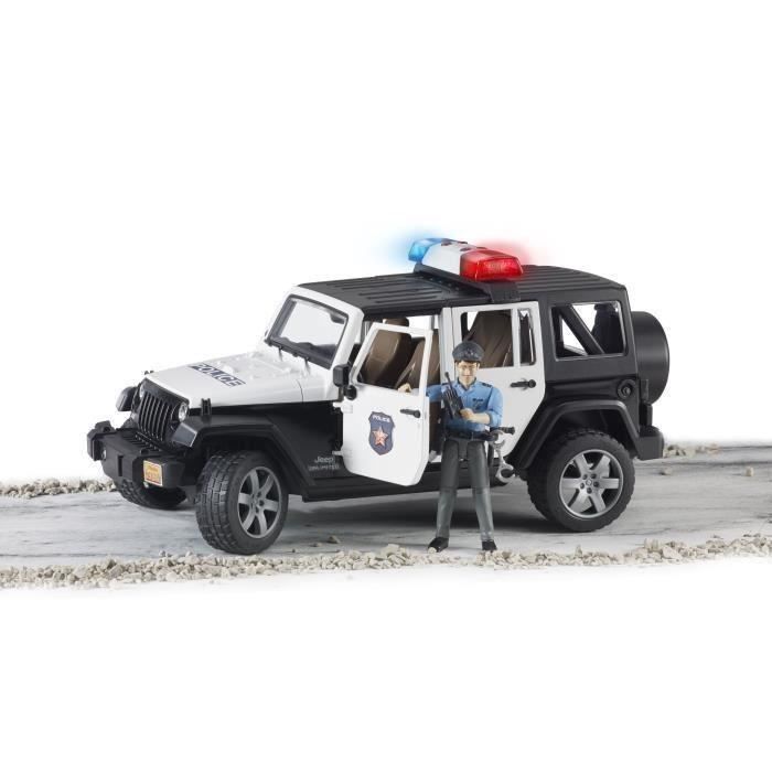 BRUDER - Jeep WRANGLER Unlimited Rubicon police avec policier - 40 cm