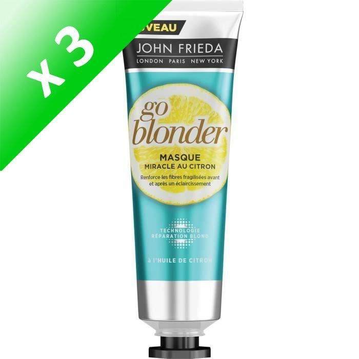 Produit shopeco.fr : Lot De 3 - JOHN FRIEDA Sheer Blonde Masque Miracle au Citron Go Blonder 100ml