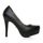 H251 Noir Pu cuir Stiletto haut talon Concealed Es